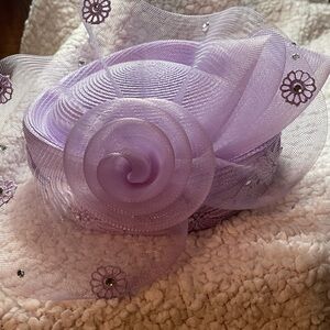 Chic Lavender Floral Fascinator Hat